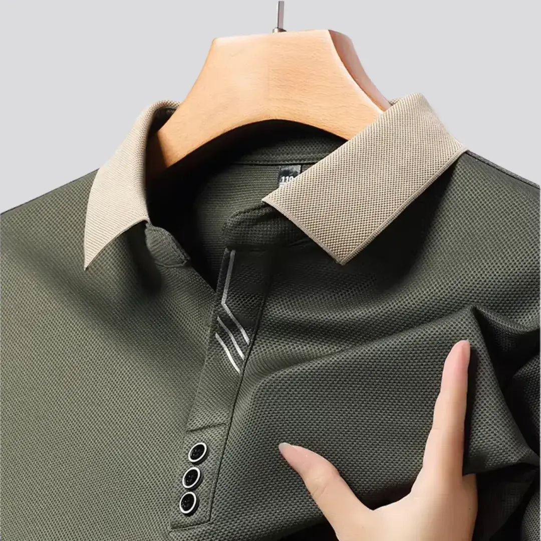 Long-sleeve Polo Shirt - Solid Style Essential