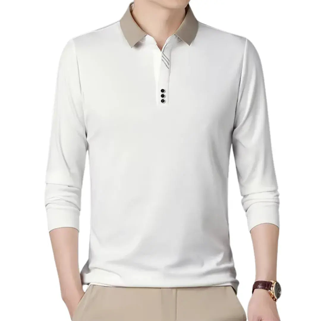 Long-sleeve Polo Shirt - Solid Style Essential